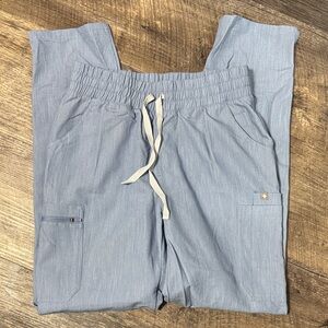 Figs Light Blue Scrub Pants Small Tall